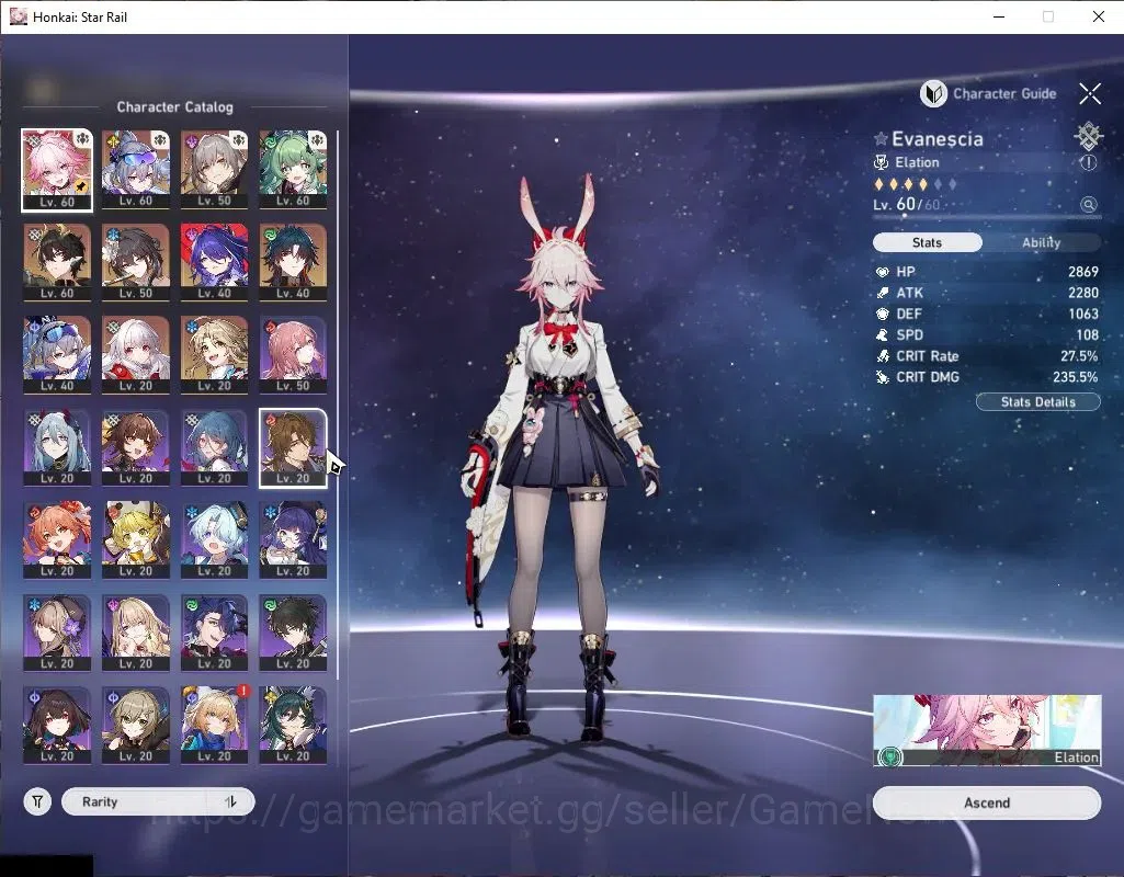 Honkai Star Rail Accounts Asia|TL 42|8 Limited|[Evanescia]+Sign,SW 999,Dante image 4