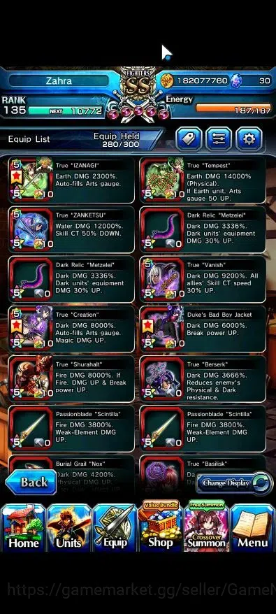 Grand Summoners Accounts End-Game Global|Rank 135|33 Ascend+20TW(Summer Miyu,Sayaka Miki,Shirou Emiya,JAY,Chloe,WaRhERO 15