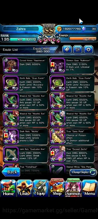Grand Summoners Accounts End-Game Global|Rank 135|33 Ascend+20TW(Summer Miyu,Sayaka Miki,Shirou Emiya,JAY,Chloe,WaRhERO 19