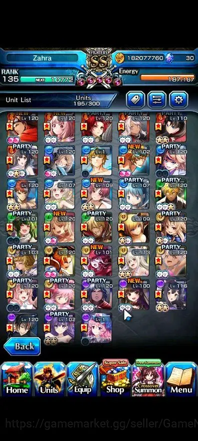 Grand Summoners Accounts End-Game Global|Rank 135|33 Ascend+20TW(Summer Miyu,Sayaka Miki,Shirou Emiya,JAY,Chloe,WaRhERO 5