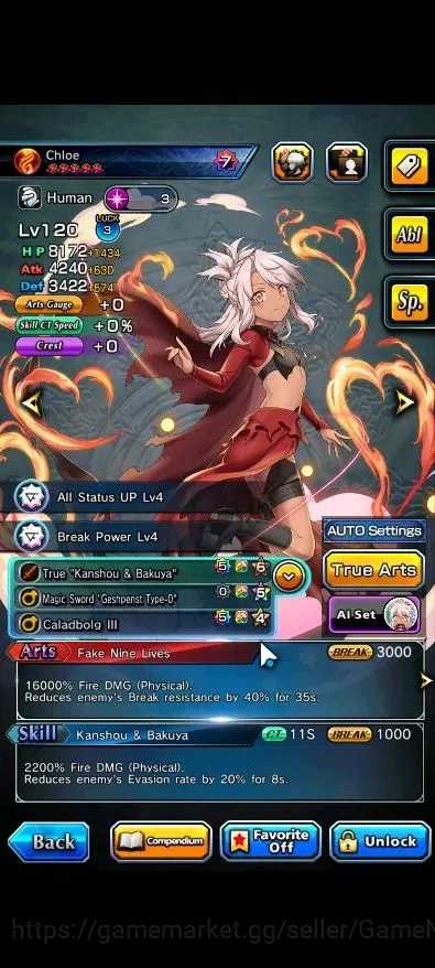 Grand Summoners Accounts End-Game Global|Rank 135|33 Ascend+20TW(Summer Miyu,Sayaka Miki,Shirou Emiya,JAY,Chloe,WaRhERO 8