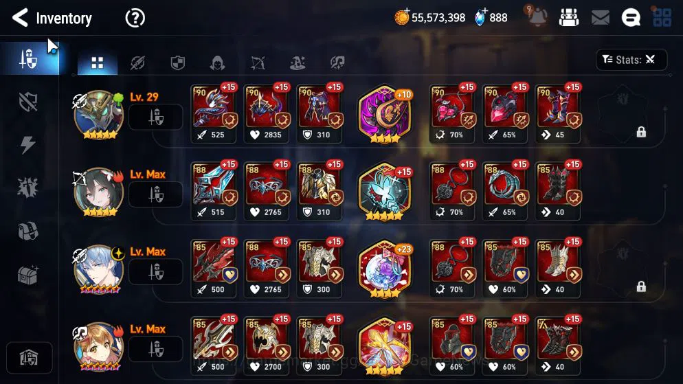 Epic Seven Accounts High-End GLOBAL Unverif|New Era|7 ML(E Ilynav,US Choux,B Hwayoung,Etc)+Rinak,AS Flan,Ruiza,Etc|PoH 10