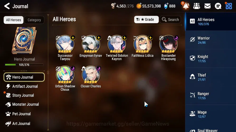 Epic Seven Accounts High-End GLOBAL Unverif|New Era|7 ML(E Ilynav,US Choux,B Hwayoung,Etc)+Rinak,AS Flan,Ruiza,Etc|PoH 6