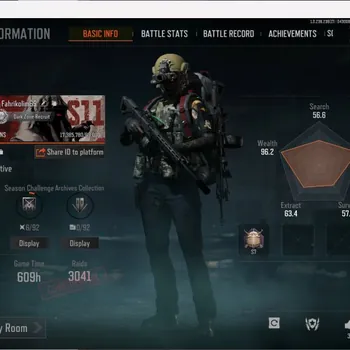 Arena Breakout Accounts High Value Mobile|Lvl 30|SV 58,2M |CV 11,9 M|Exclusive Gun: Koi LR-AR2|Quickhack MDR|Melee: Battle