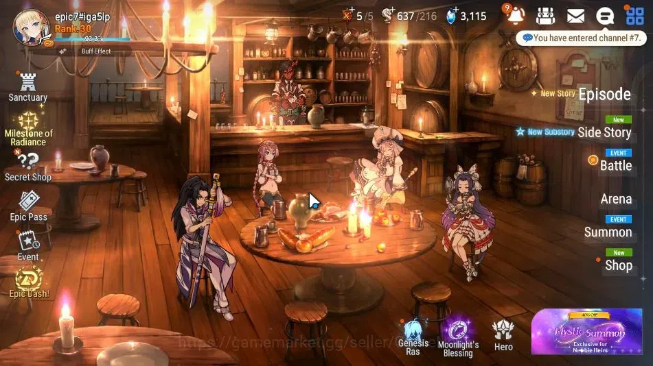 Epic Seven Accounts High-End GLOBAL Unverif|New Era|3 ML(Rhiana&Luciel,Specimen Sez,SOT Snow)+Zahhak,Fenne,Landy,Etc|Poh 1