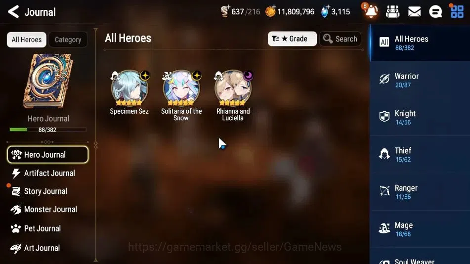 Epic Seven Accounts High-End GLOBAL Unverif|New Era|3 ML(Rhiana&Luciel,Specimen Sez,SOT Snow)+Zahhak,Fenne,Landy,Etc|Poh 8