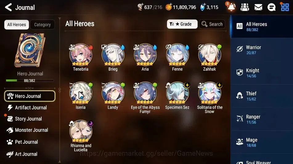Epic Seven Accounts High-End GLOBAL Unverif|New Era|3 ML(Rhiana&Luciel,Specimen Sez,SOT Snow)+Zahhak,Fenne,Landy,Etc|Poh 9