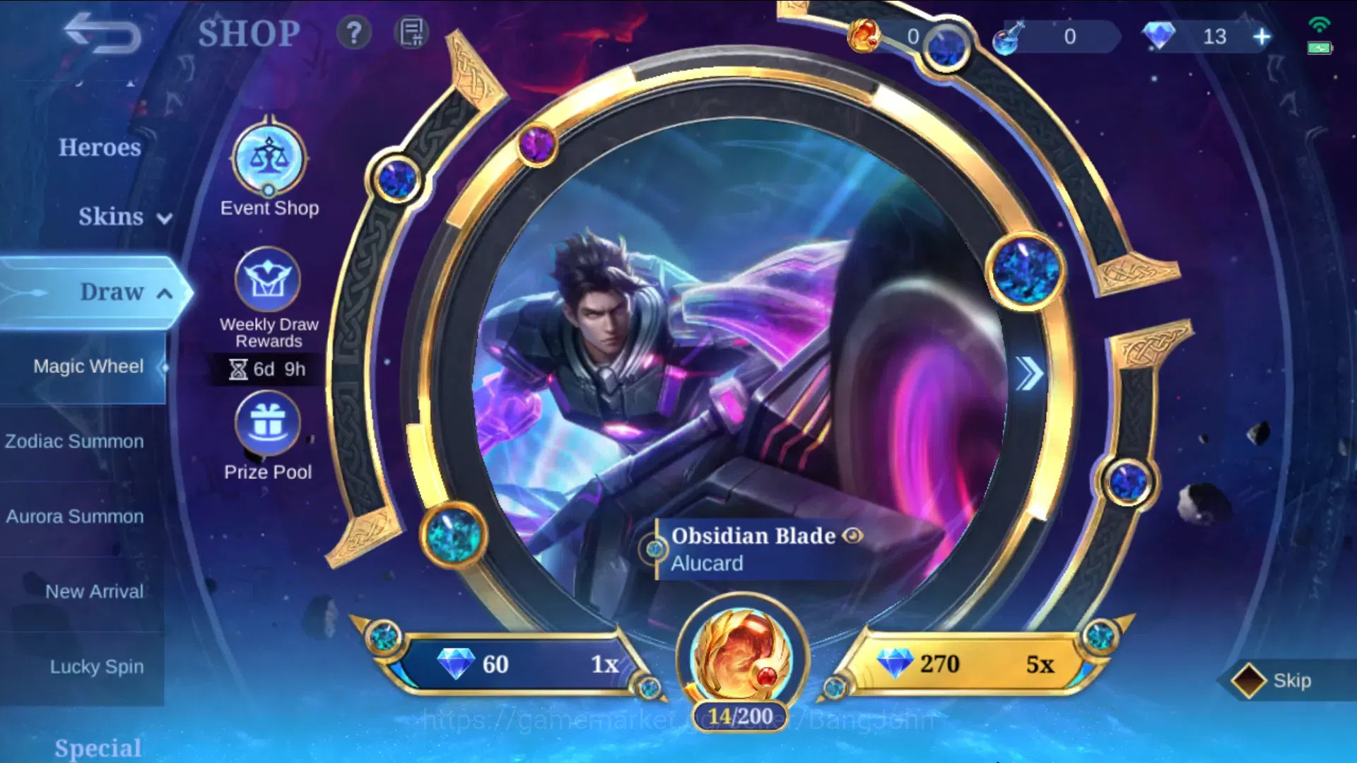 Mobile Legends: Bang Bang Accounts Global Hero 80, Skin 146, Ex Immo | Luckybox Alpha image 5