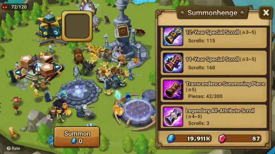 Summoners War: Sky Arena Accounts Starter GLOBAL | NB 5 TESHAR,Starter Gacha 115 12Y+160 11Y Scrool, 3 Legendary All 3