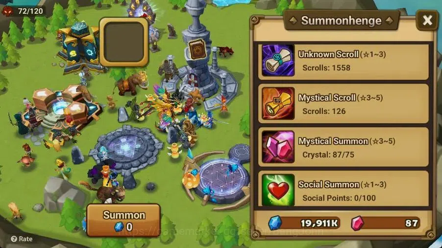 Summoners War: Sky Arena Accounts Starter GLOBAL | NB 5 TESHAR,Starter Gacha 115 12Y+160 11Y Scrool, 3 Legendary All 5