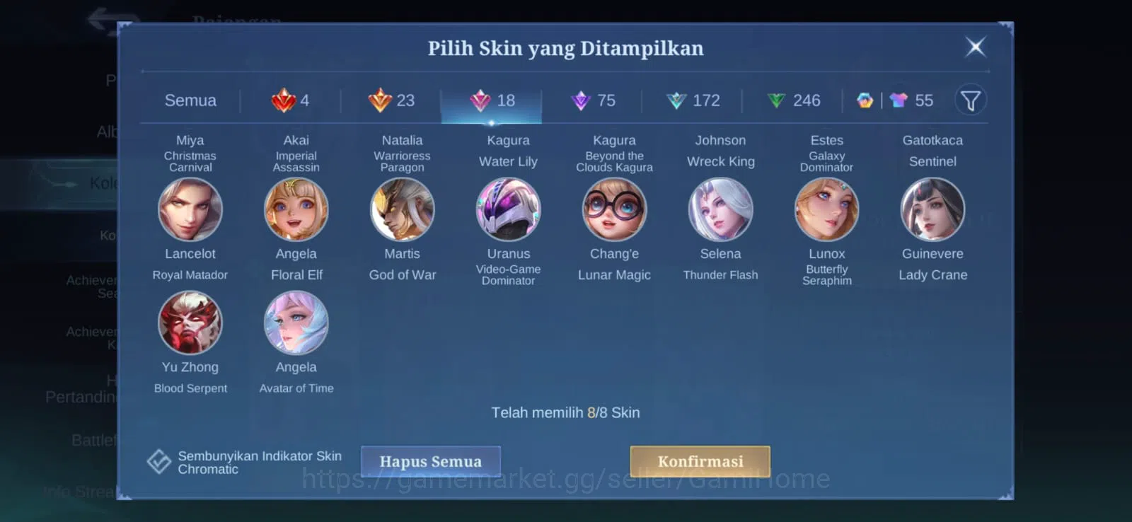 Mobile Legends: Bang Bang Accounts MEGA COLLECTOR 2 / 593 SKINS | 4 LEGENDS: LUNOX, A image 3