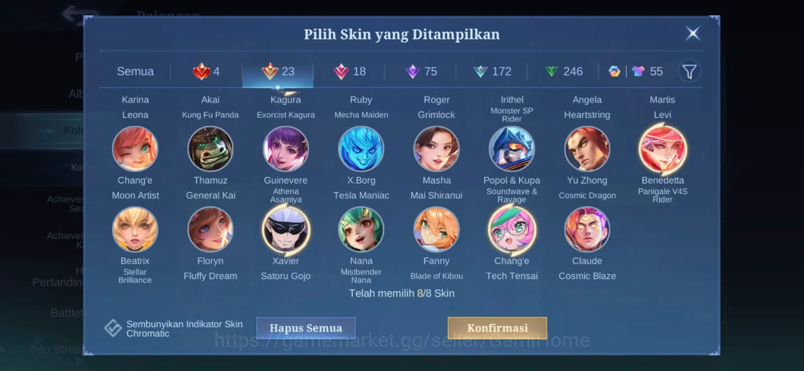 Mobile Legends: Bang Bang Accounts MEGA COLLECTOR 2 / 593 SKINS | 4 LEGENDS: LUNOX, A image 4