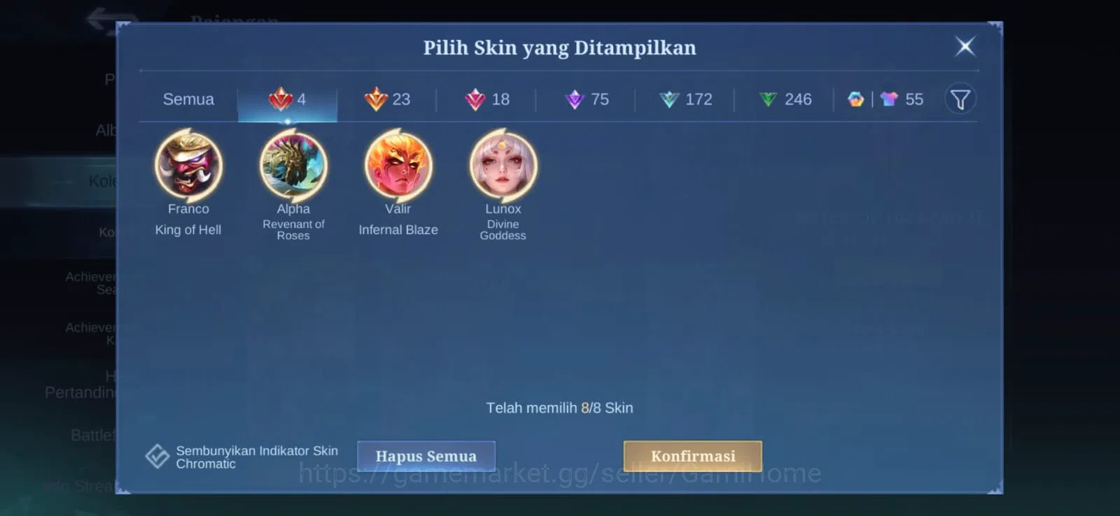 Mobile Legends: Bang Bang Accounts MEGA COLLECTOR 2 / 593 SKINS | 4 LEGENDS: LUNOX, A image 7