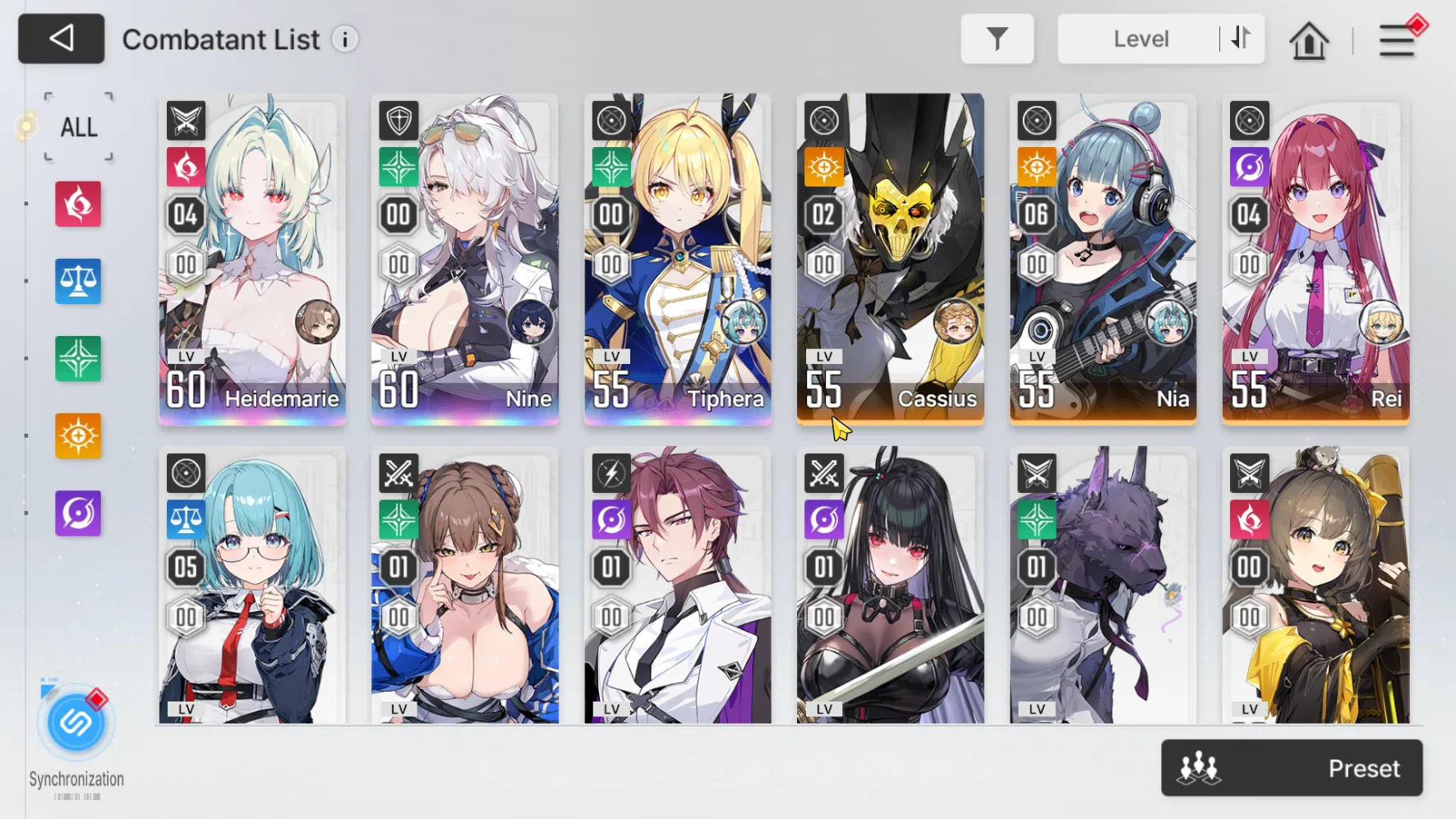 Chaos Zero Nightmare Accounts ASIA | Lv 55 | 10 Limit, Heidemarie EM 4, Nine, Ti image 11