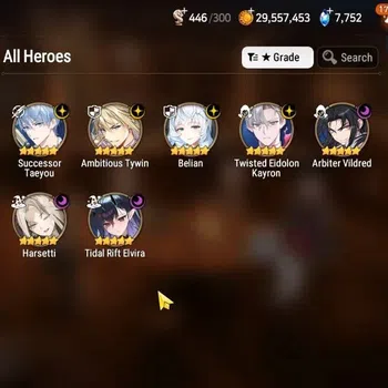 Epic Seven Accounts High-End GLOBAL UnVerif|7 ML(TidalR Elvira,Har Seti,Belian,Etc)+AUBE,AUbade,Setsuka,Rinak,Etc|AUTO GB