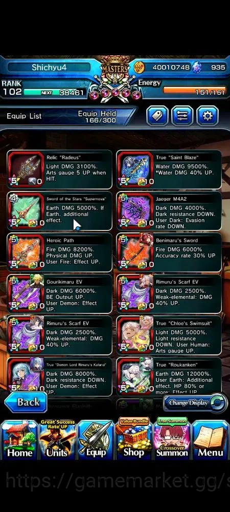 Grand Summoners Accounts Global|Rank 102|935 cc|15 Ascend+3 TW|Emiya+TW,S C image 10