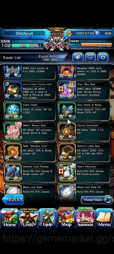 Grand Summoners Accounts Global|Rank 102|935 cc|15 Ascend+3 TW|Emiya+TW,S C image 12