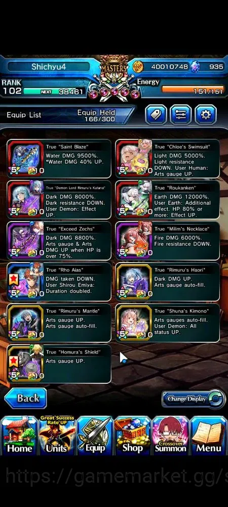 Grand Summoners Accounts Global|Rank 102|935 cc|15 Ascend+3 TW|Emiya+TW,S C image 4