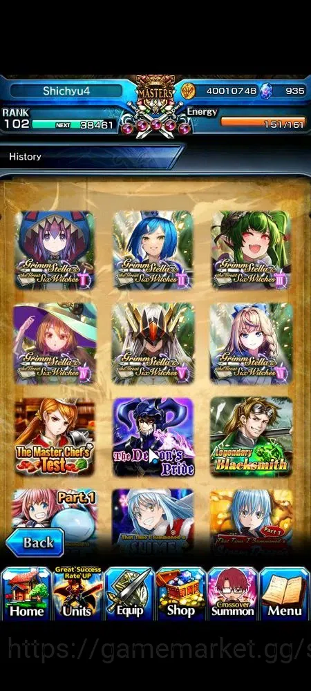 Grand Summoners Accounts Global|Rank 102|935 cc|15 Ascend+3 TW|Emiya+TW,S C image 9