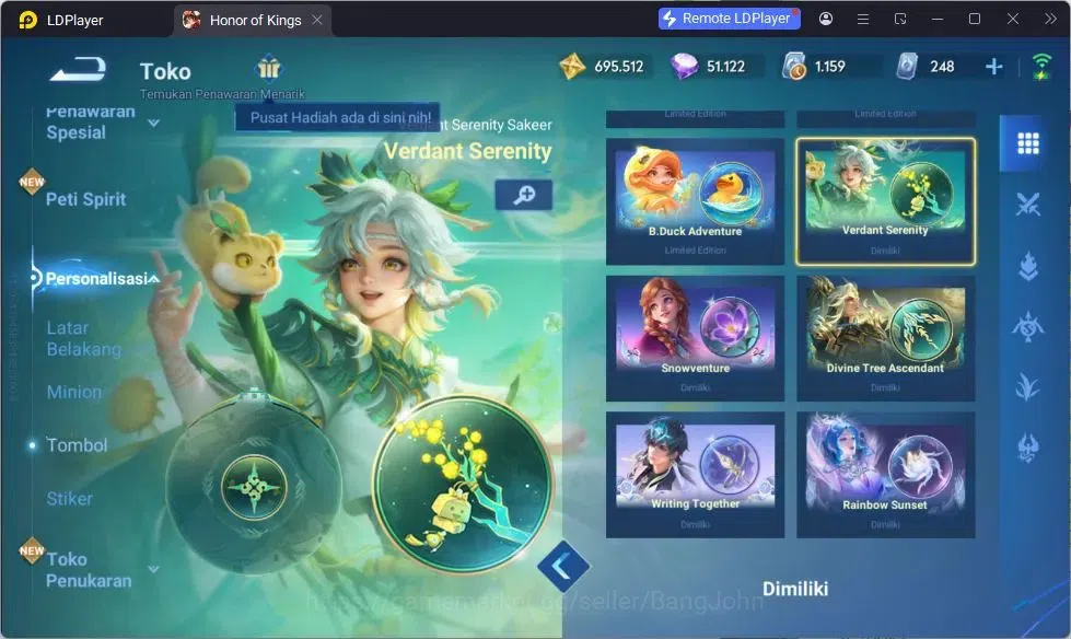 Honor of Kings Accounts GLOBAL|112HR|235SK|Mythic Diochan | Dolia Limited+ image 2