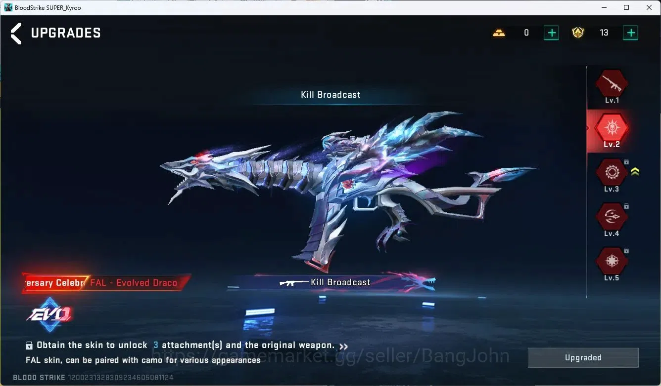 Blood Strike Accounts ASIA |EVOLVED=FAL|ULTRA=GALIL,SCAR,M4A1,URB|MORE D image 11