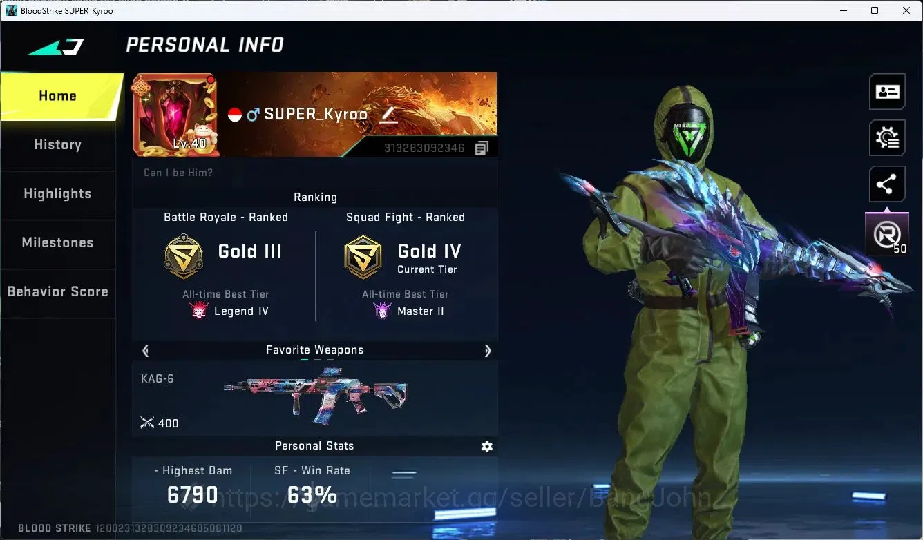 Blood Strike Accounts ASIA |EVOLVED=FAL|ULTRA=GALIL,SCAR,M4A1,URB|MORE D image 7