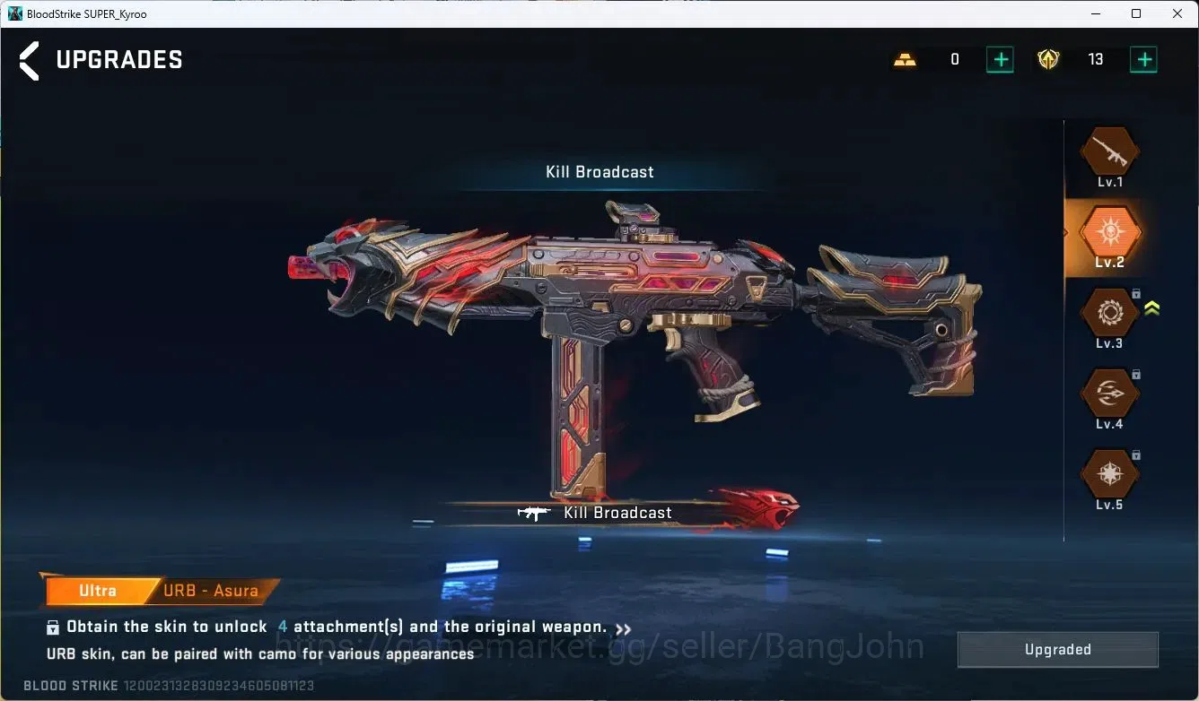 Blood Strike Accounts ASIA |EVOLVED=FAL|ULTRA=GALIL,SCAR,M4A1,URB|MORE D image 9