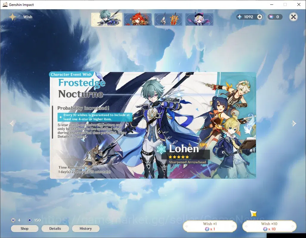 Genshin Impact Accounts ASIA|AR 41|1k Primogem|2 Limited + 2 (*5 Weapon)|M image 12