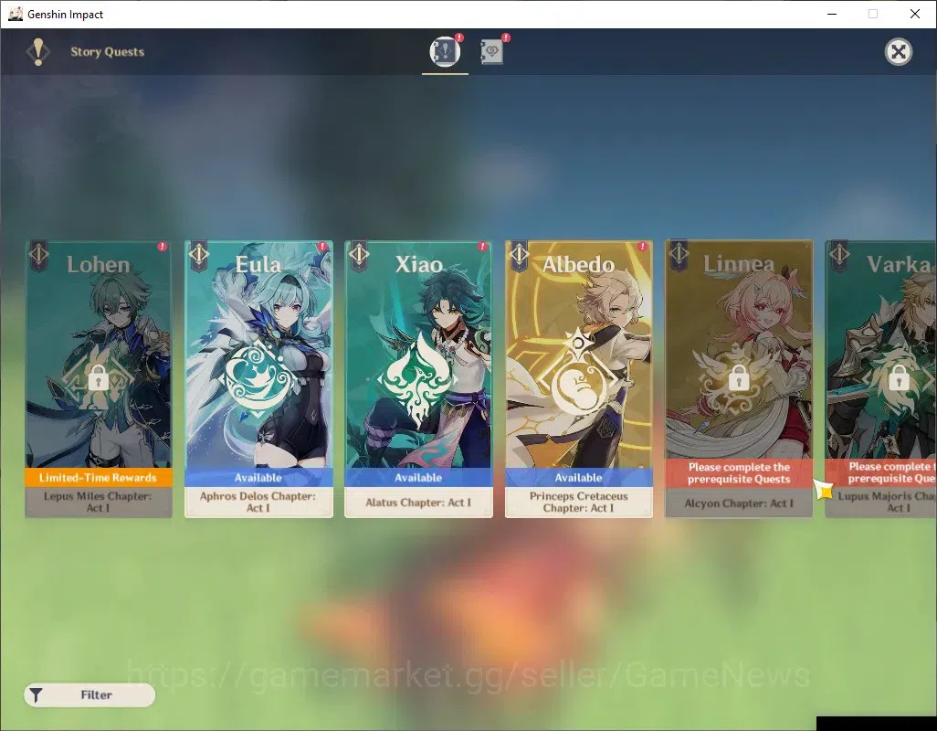 Genshin Impact Accounts ASIA|AR 41|1k Primogem|2 Limited + 2 (*5 Weapon)|M image 18