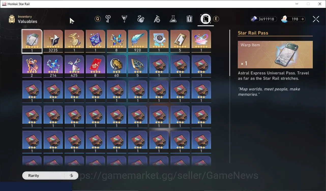 Honkai Star Rail Accounts Others Asia|TL 70|11 Limited|(Phainon,SW LV999)+Sign Castorice,Hyacine,YaoGuang,Sunday,DH 11