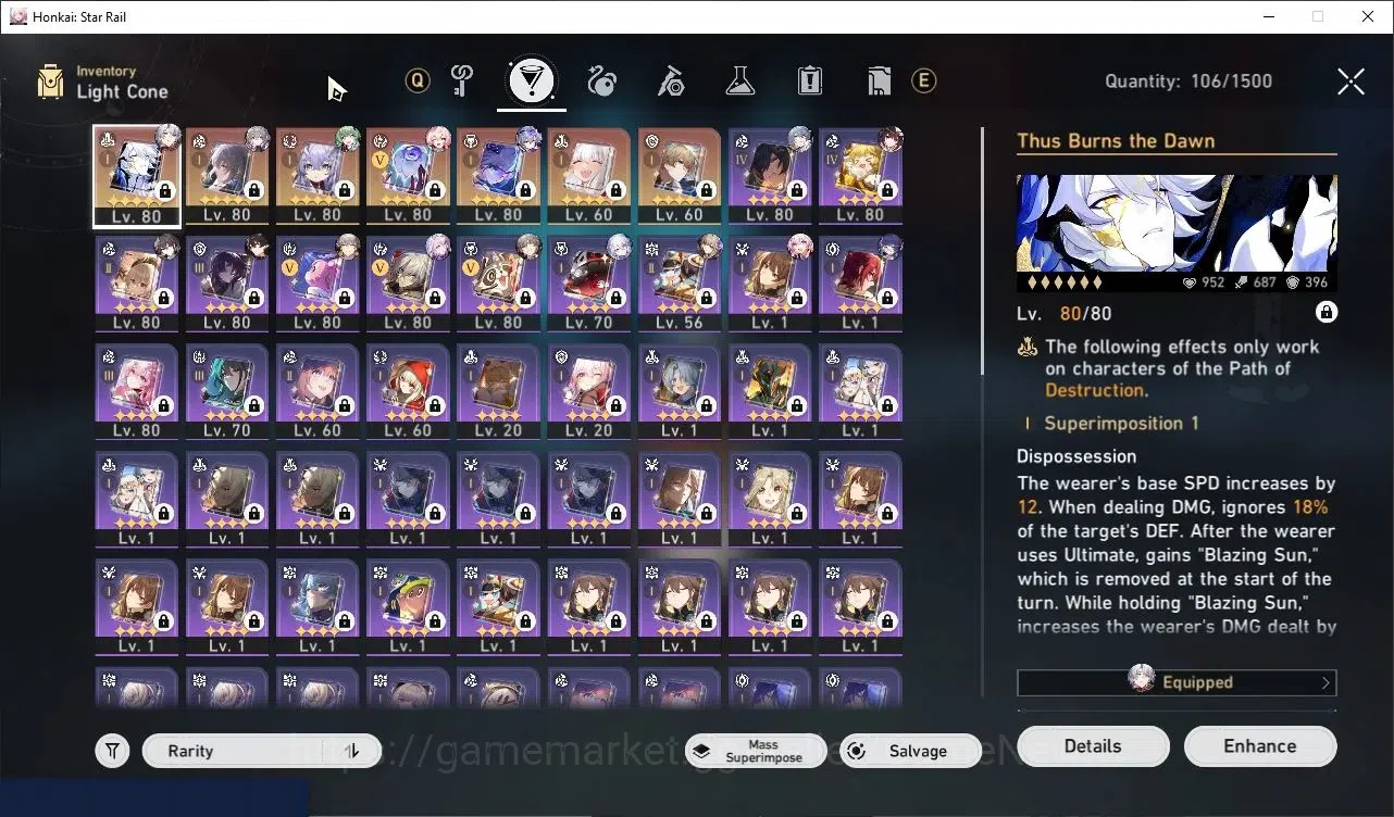 Honkai Star Rail Accounts Others Asia|TL 70|11 Limited|(Phainon,SW LV999)+Sign Castorice,Hyacine,YaoGuang,Sunday,DH 5