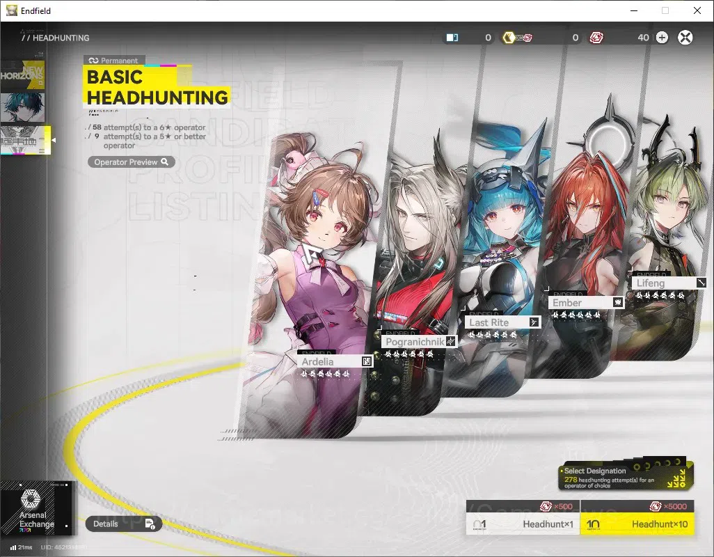 Arknights: Endfield Accounts ASIA|Lv 2|2 SSR (1 Limited) + 2 (*6 Weapon)|Mi Fu| image 12