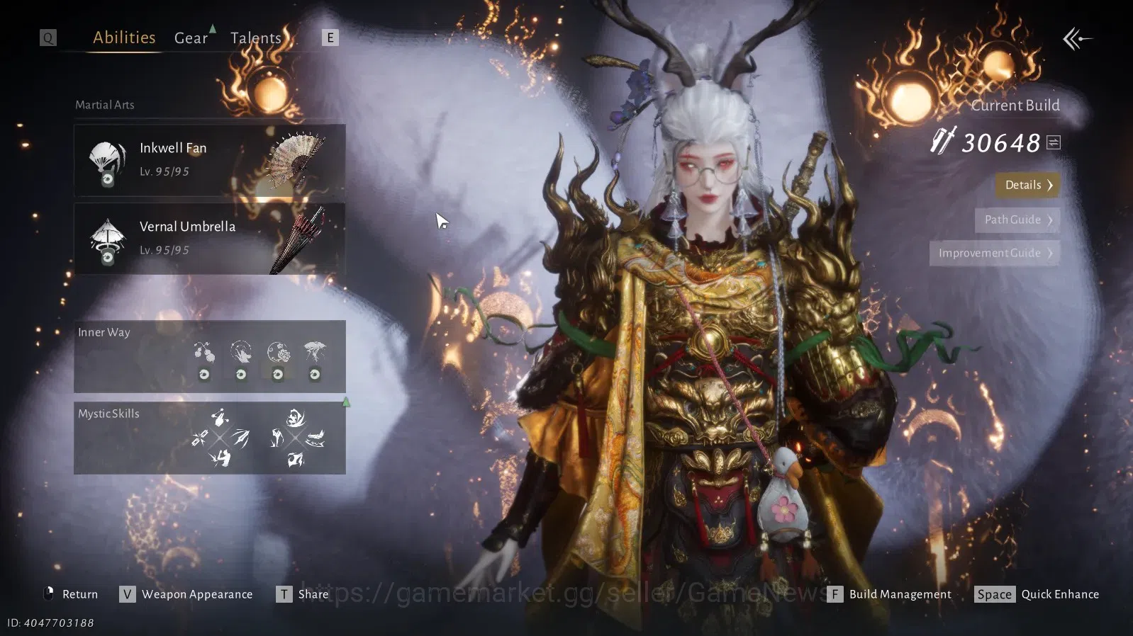 Where Winds Meet Accounts GLOBAL|Lv 95|30K GS|4 HC Used|Abyys Conqueror|Nine image 3