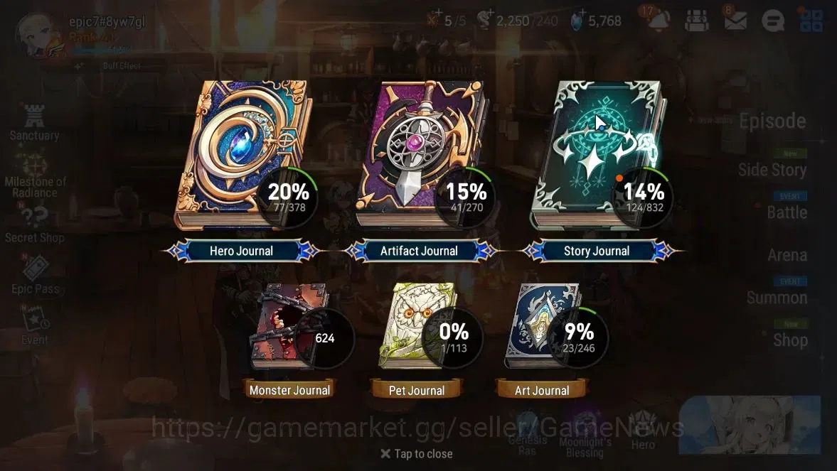 Epic Seven Accounts GLOBAL Unverif|NewEra|6ML(EIlynav,Harsetti,FCecili image 3