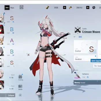 Punishing: Gray Raven Accounts Mid-Game NA|Lv 44|11k BC|S Lucia Crimson Weave & S No 21 Feral|1 S Omniframe & 1 Wp