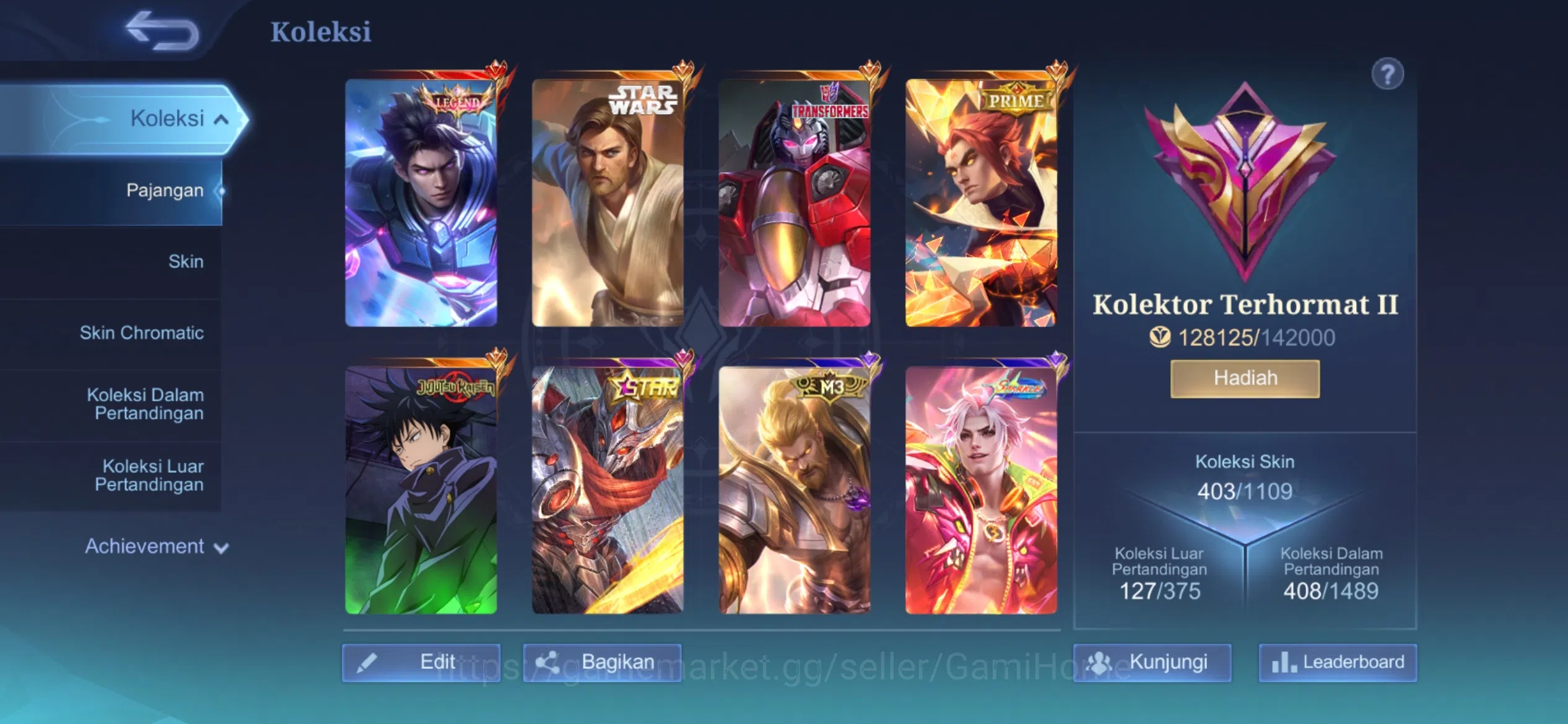 Mobile Legends: Bang Bang Accounts Rare Skin 403 SKIN | 8 ALUCARD SKINS: ALUCARD LEGEND + etc | JJK Julian Megumi | Yz Prime 1