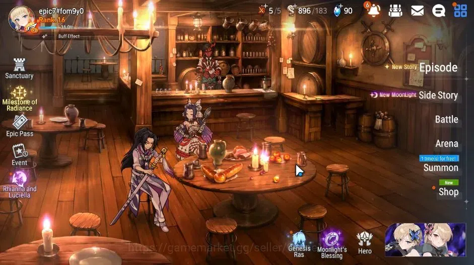 Epic Seven Accounts GLOBAL Unverif|New Era|18 ML(Rhiana&Luciel,Harsett image 1