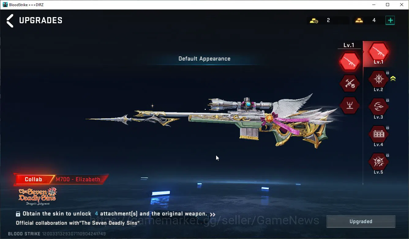 Blood Strike Accounts ASIA|MELE AXE-Crystal+Collab 7DS[M700-Elizabeth,Ka image 13