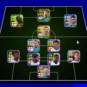 eFootball Accounts Legends & Iconic Players Android|National Team Pack England|Big Time Lionel Messi|Show Time James