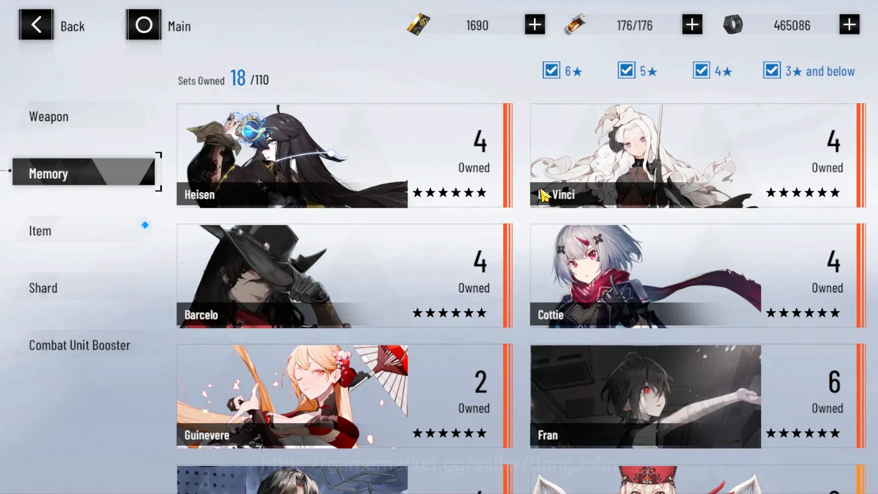 Punishing: Gray Raven Accounts ASIA | Lv.65|(SS Lucia CW Lv 80 ,S Lilith D Lv 80) image 10