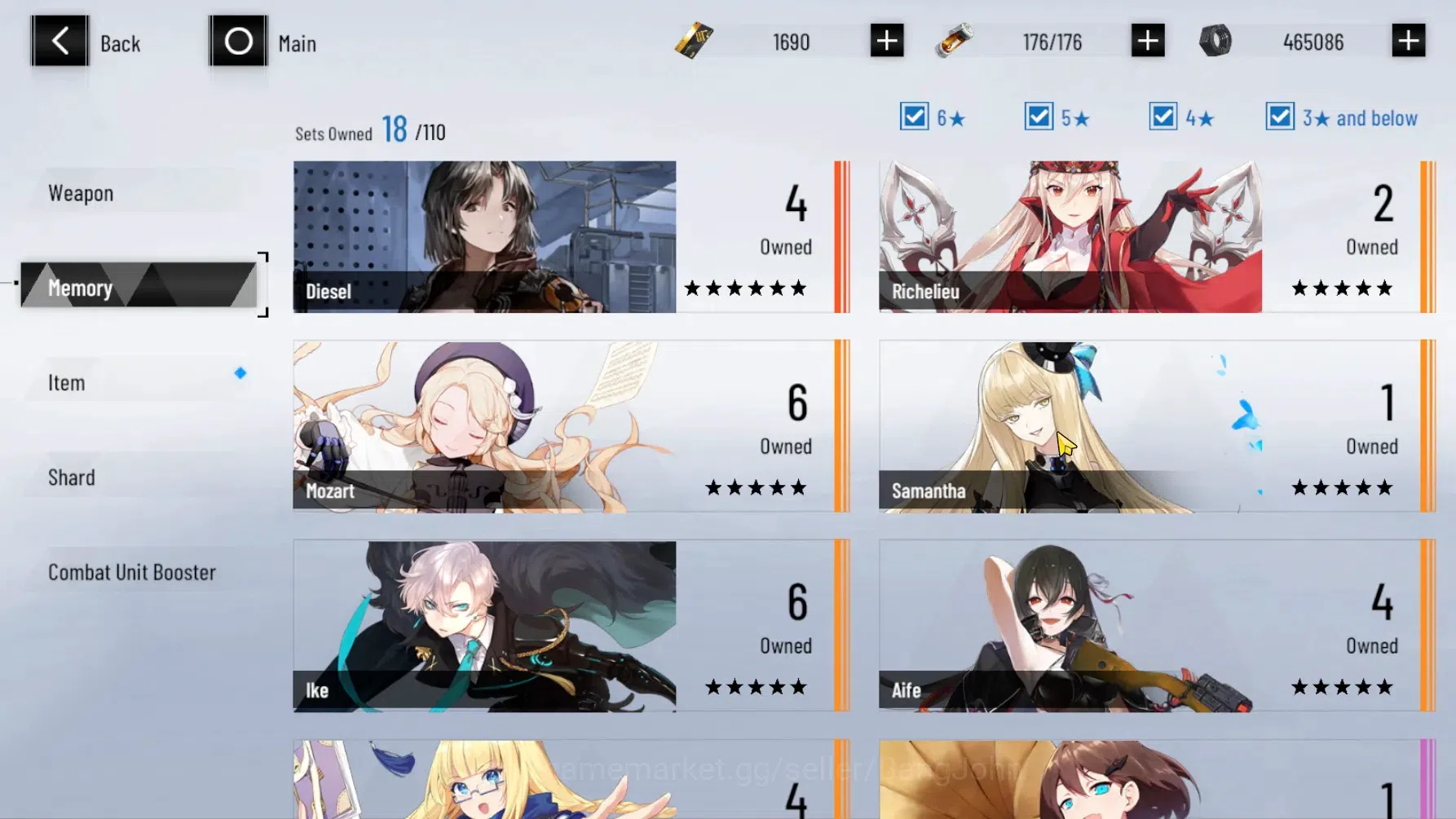 Punishing: Gray Raven Accounts ASIA | Lv.65|(SS Lucia CW Lv 80 ,S Lilith D Lv 80) image 11