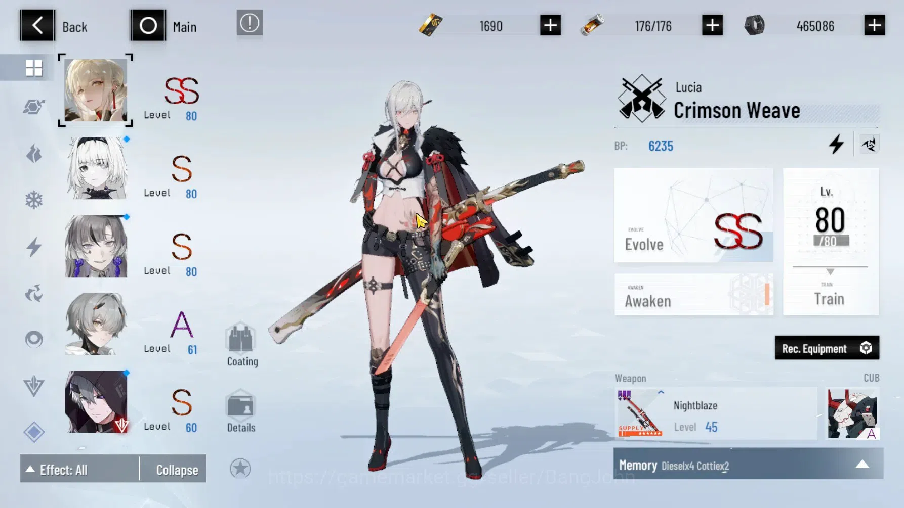 Punishing: Gray Raven Accounts ASIA | Lv.65|(SS Lucia CW Lv 80 ,S Lilith D Lv 80) image 2