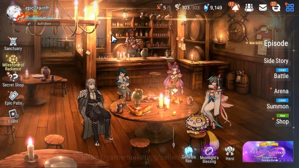 Epic Seven Accounts GLOBAL Unverif|11 ML(Salome,LOTScales,BW Iseria,Em image 1