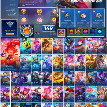 Mobile Legends: Bang Bang Accounts #4546 169 Skins | Fanny P.ACE Fanny (P.ACE) | Badang Pegasus Seiya (SAINT SEIYA