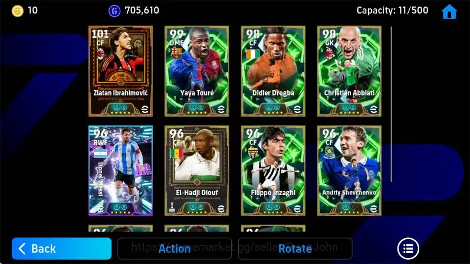 eFootball Accounts Android|PW 3161|Zlatan Ibrahimovic BigTime,Yaya To image 2