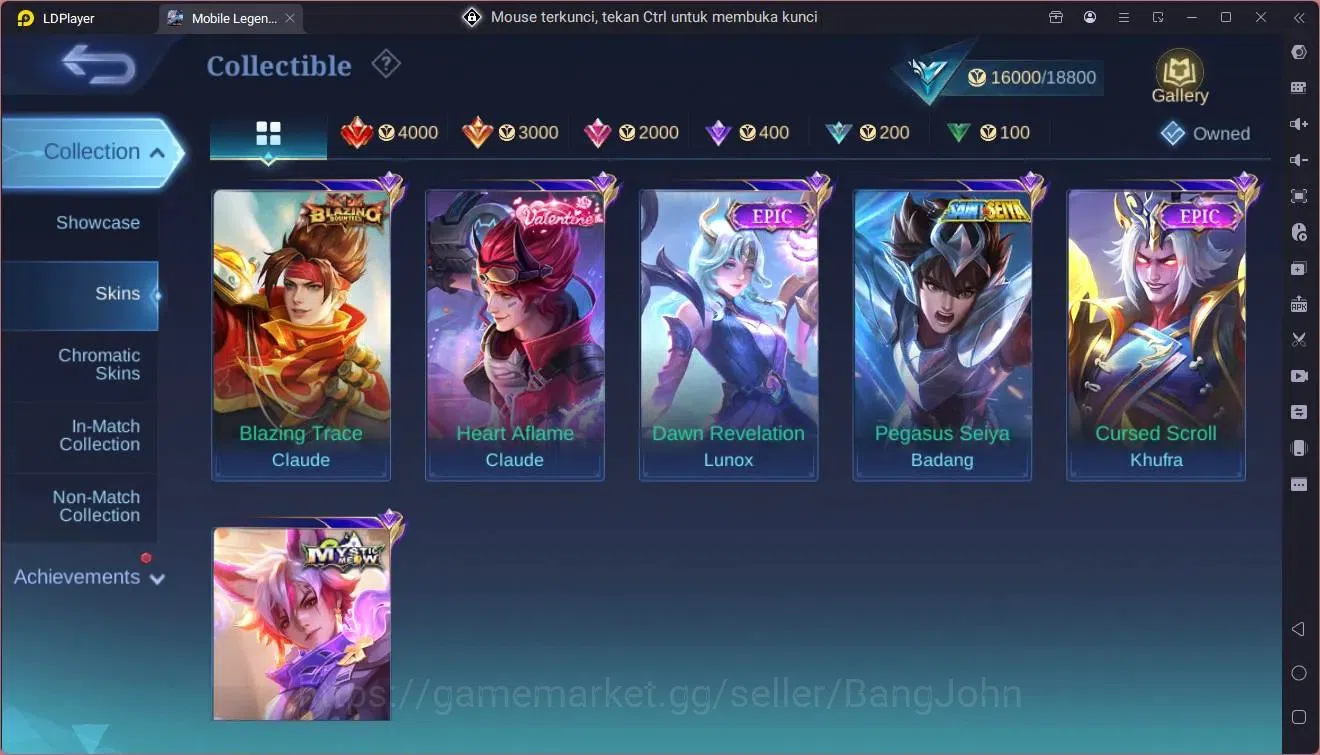 Mobile Legends: Bang Bang Accounts Global|Hero 71|Skin 87|Seasoned|Meowkion Julian|Va image 8