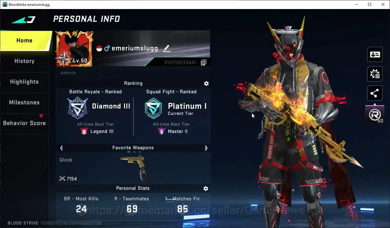 Blood Strike Accounts ASIA|ETERNAL DeAgle+Collab TR MCX,FN2K,Takemichi,7 image 2