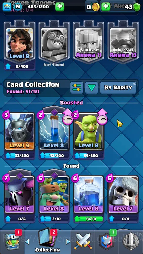 Clash Royale Accounts Starter Lv 19|Trophy 2952|KTL 8|Limited Skin|Card 51| 2 EVO 12 Legendary 10 Epic 21 Rare 20 Common 7