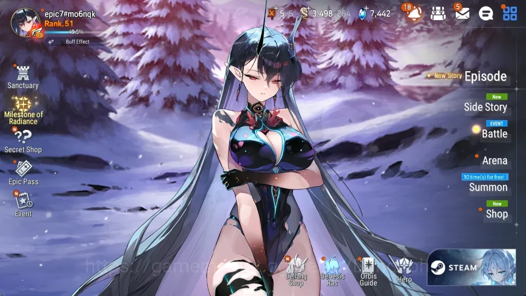 Epic Seven Accounts High-End Global UnVerif |5 ML(NM Luna,SE Celina,TR Elvira,Harsetti,Lisette)|PoH+Bless ON|84K Stigma|7K 1