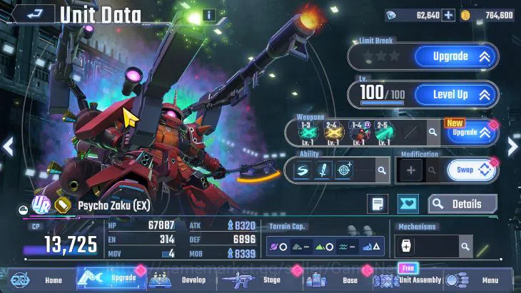 SD Gundam G Generation ETERNAL Accounts [Global] 62K DM | 10 UR (Le Cygne (LB1), F91, Psyc image 15